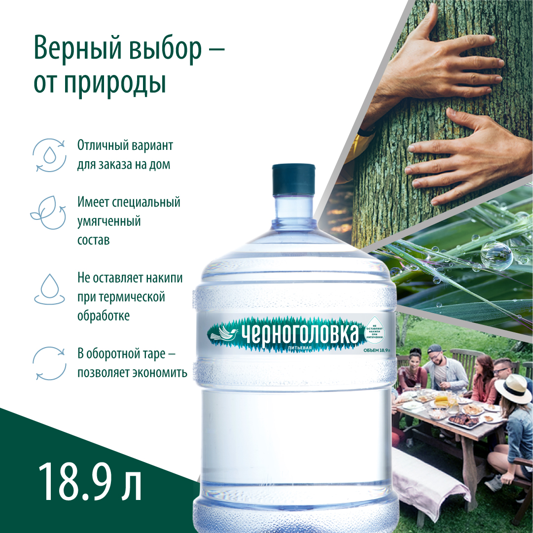 Вода питьевая ЧЕРНОГОЛОВКА 19 л