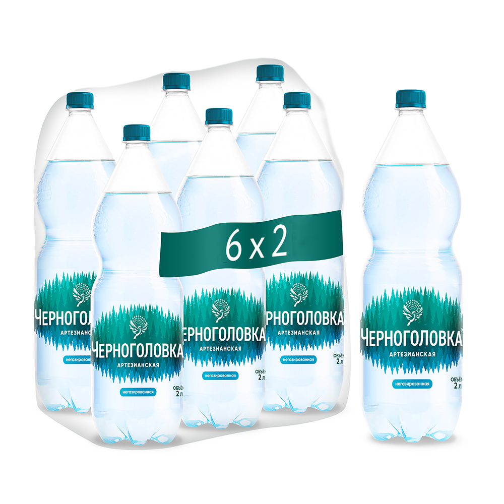 Вода питьевая ЧЕРНОГОЛОВКА 2 л, без газа, ПЭТ