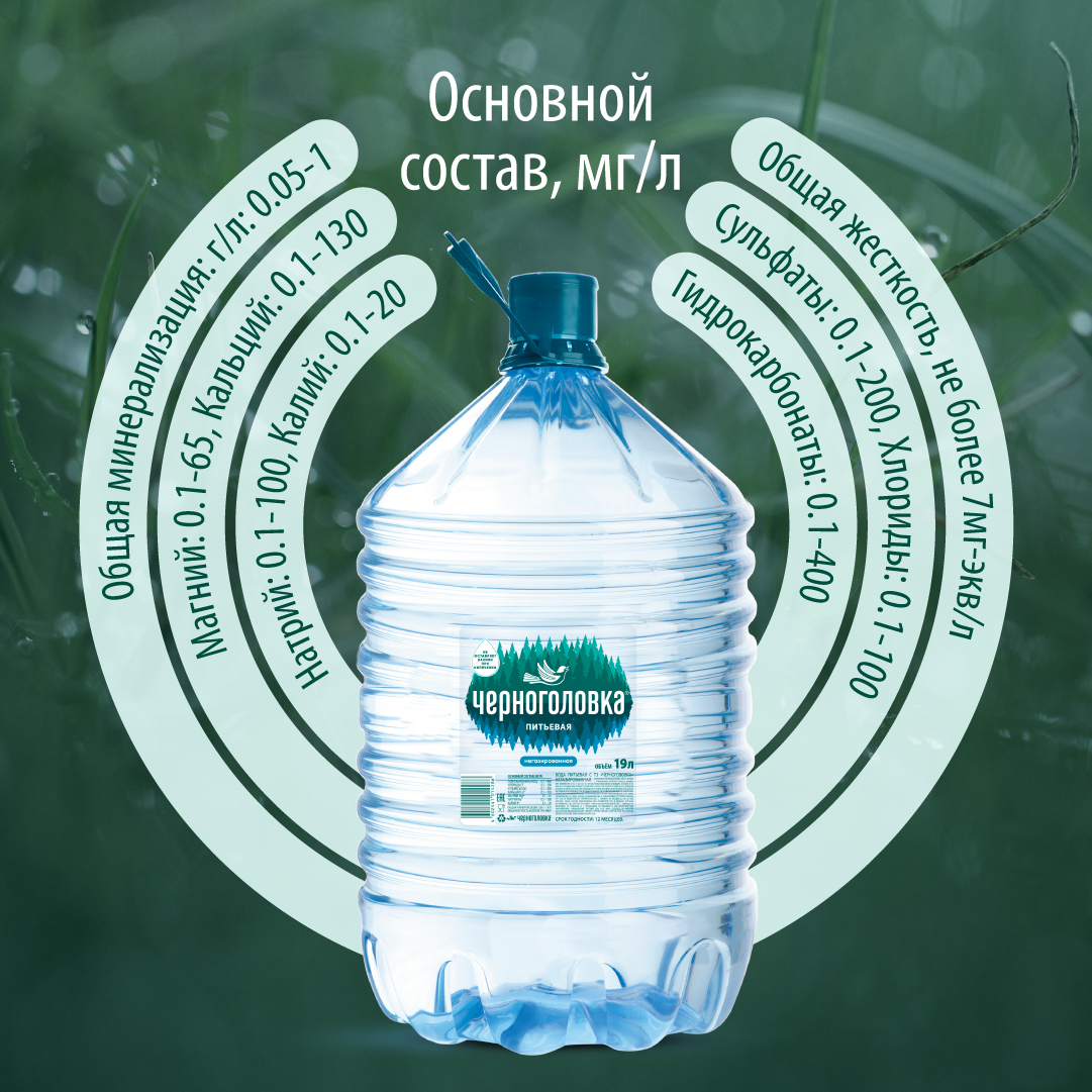 Вода питьевая Черноголовка 19 литров - интернет-магазин Аквалайф