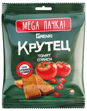 Гренки КРУТЕЦ, вкус томата спайси, 130 гр 