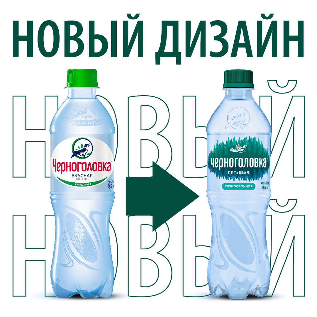 Вода питьевая ЧЕРНОГОЛОВКА 0,5 л, газ, ПЭТ
