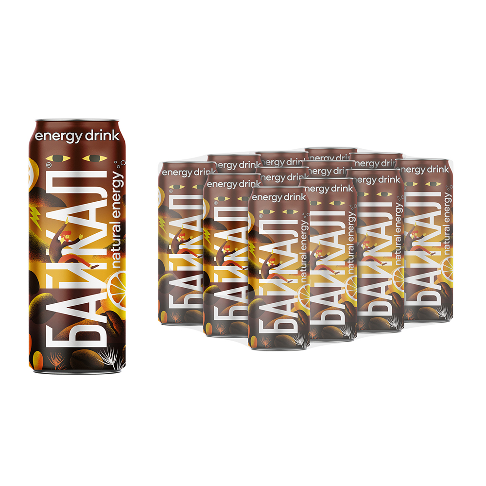  Энергетик БАЙКАЛ natural energy кофе-лимон 0,45 л, ж/б 0,45 литра