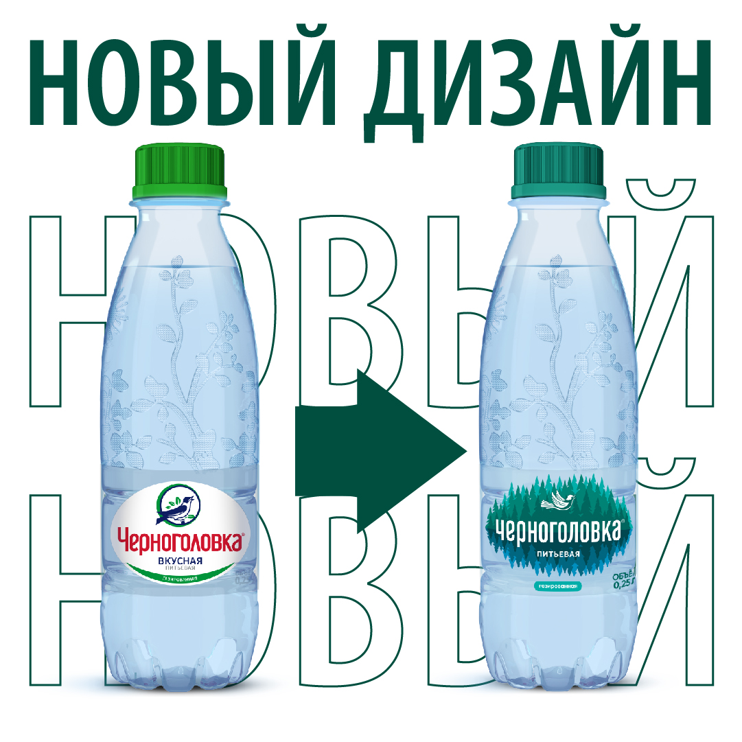Вода питьевая ЧЕРНОГОЛОВКА 0,25 л, газ, ПЭТ