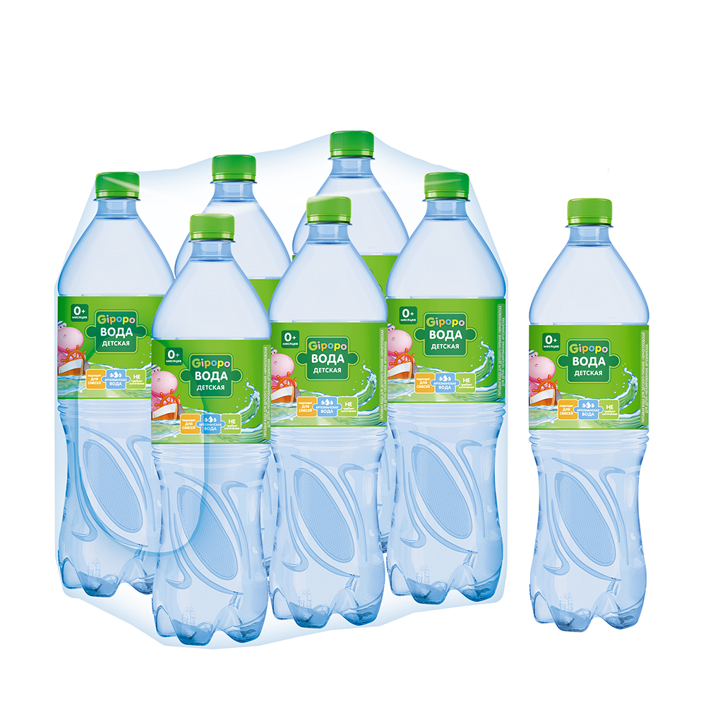 Вода детская GIPOPO 1.5 л, без газа, ПЭТ