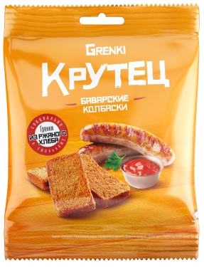 Гренки Крутец со вкусом баварских колбасок, 80гр.