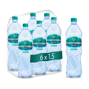 Вода питьевая ЧЕРНОГОЛОВКА 1,5 л, газ, ПЭТ