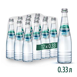 Вода питьевая минеральная ЧЕРНОГОЛОВКА 0,33 л, без газа, стекло, премиум