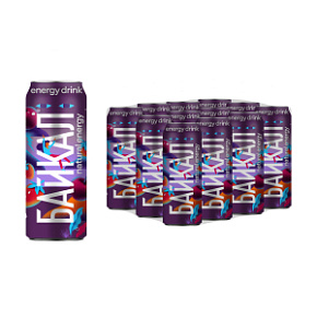 Энергетик БАЙКАЛ natural energy земляника и чёрная вишня 0,45 л, ж/б