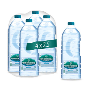 Вода питьевая артезианская ЧЕРНОГОЛОВКА 2,5 л, без газа, ПЭТ