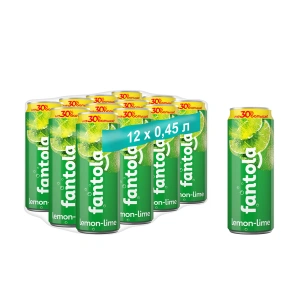  Лимонад FANTOLA «Lemon-Lime» 0,45 л, газ, ж/б 