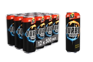  Энергетический напиток TURBO ENERGY безалкогольный Дерзкая энергия «на 10% больше» 0,5 л, газ, ж/б    0,5 литра